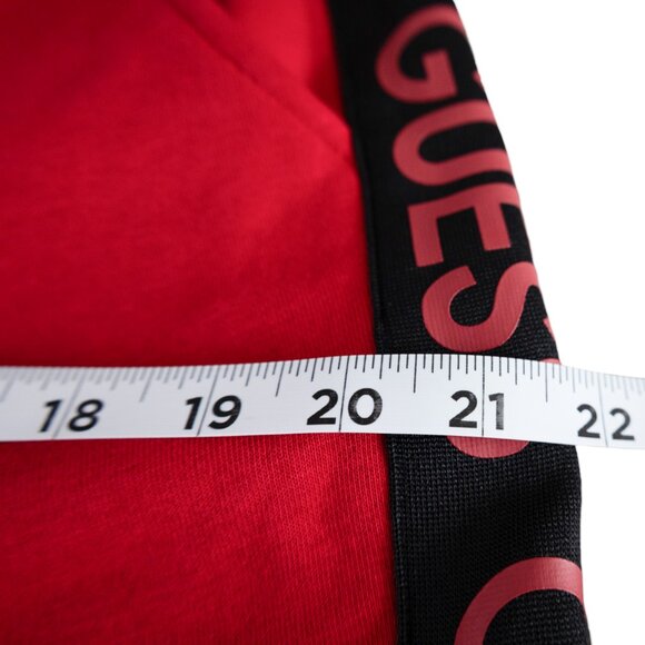 Guess NWT Red and Black Crop Top Hooded Sweatshirt With Joggers Track Suit - Picture 13 of 15